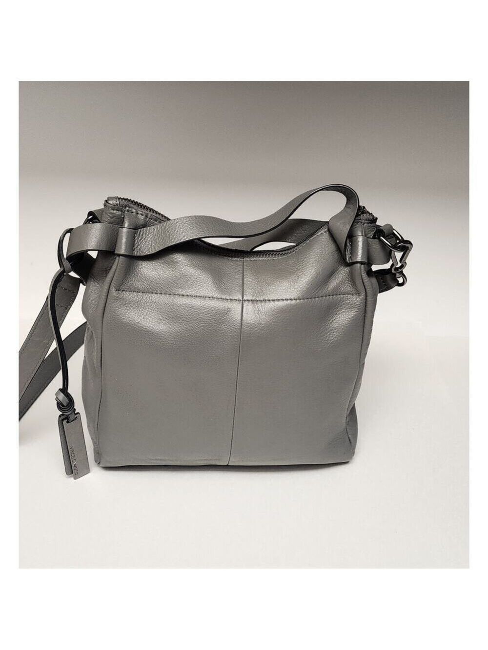 VINCE CAMUTO Alora Leather Crossbody Bag Gray MSRP$248 - Picture 7 of 16